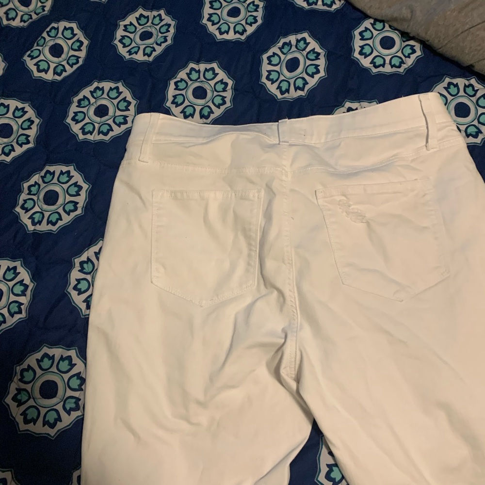 LulaRoe white jeans distressed 36